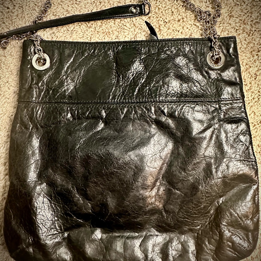 Coach Black Shoulder Bag with Silver Chain - Picture 16 of 16